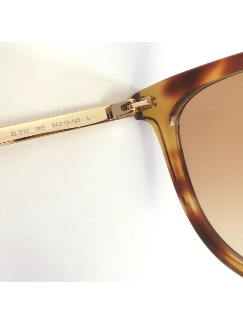 Saint Laurent SL510 005 54mm Oval Cat Eye Sunglasses Havana Gold Brown Gradient - Picture 3 of 4